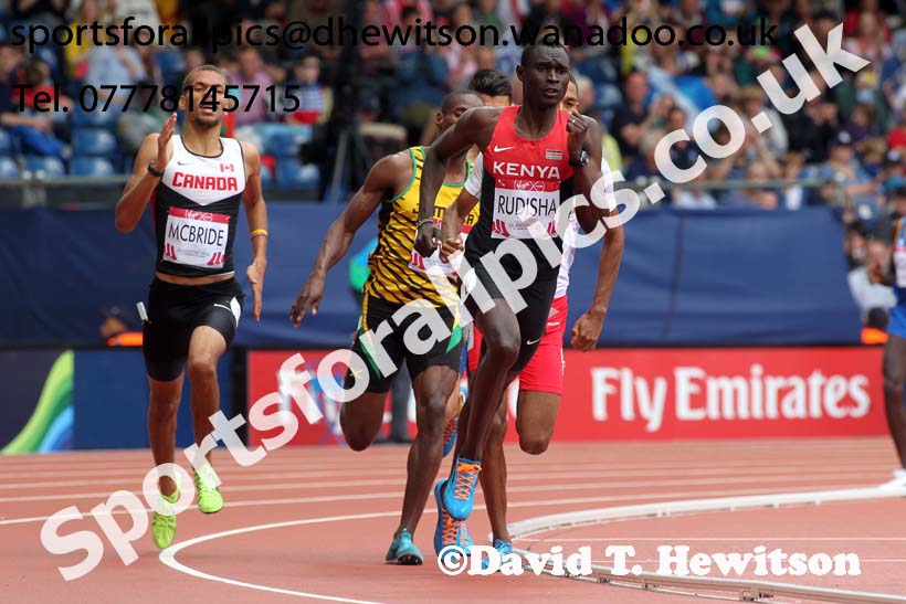ADavid Rudisha (Kenya) 800 metres heats at the Commonwealth Games, Glasgow. Photo: David T. Hewitson/Sports for All Pics